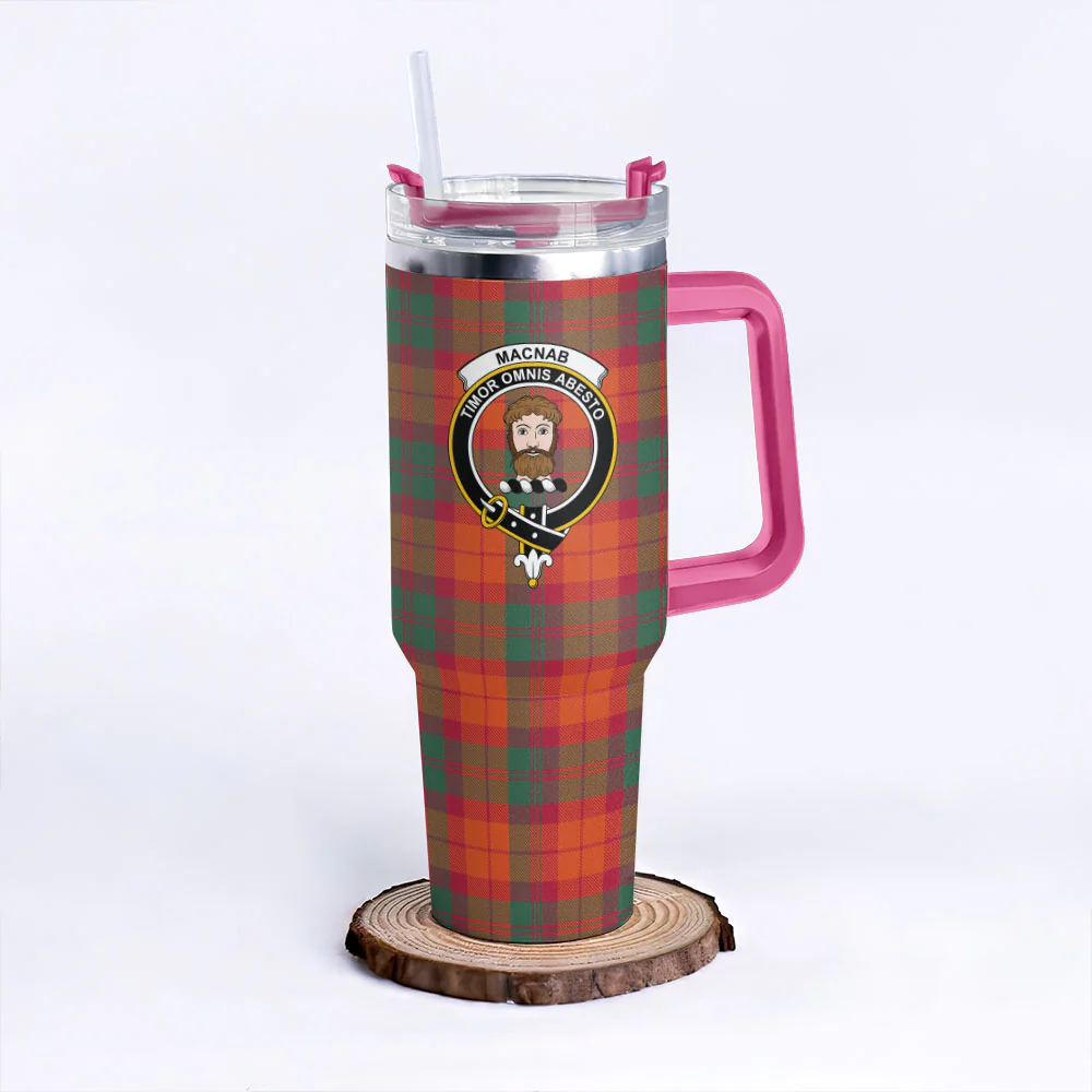 Scottish MacNab Ancient Clan Badge Tartan 40oz Tumbler - Image 7