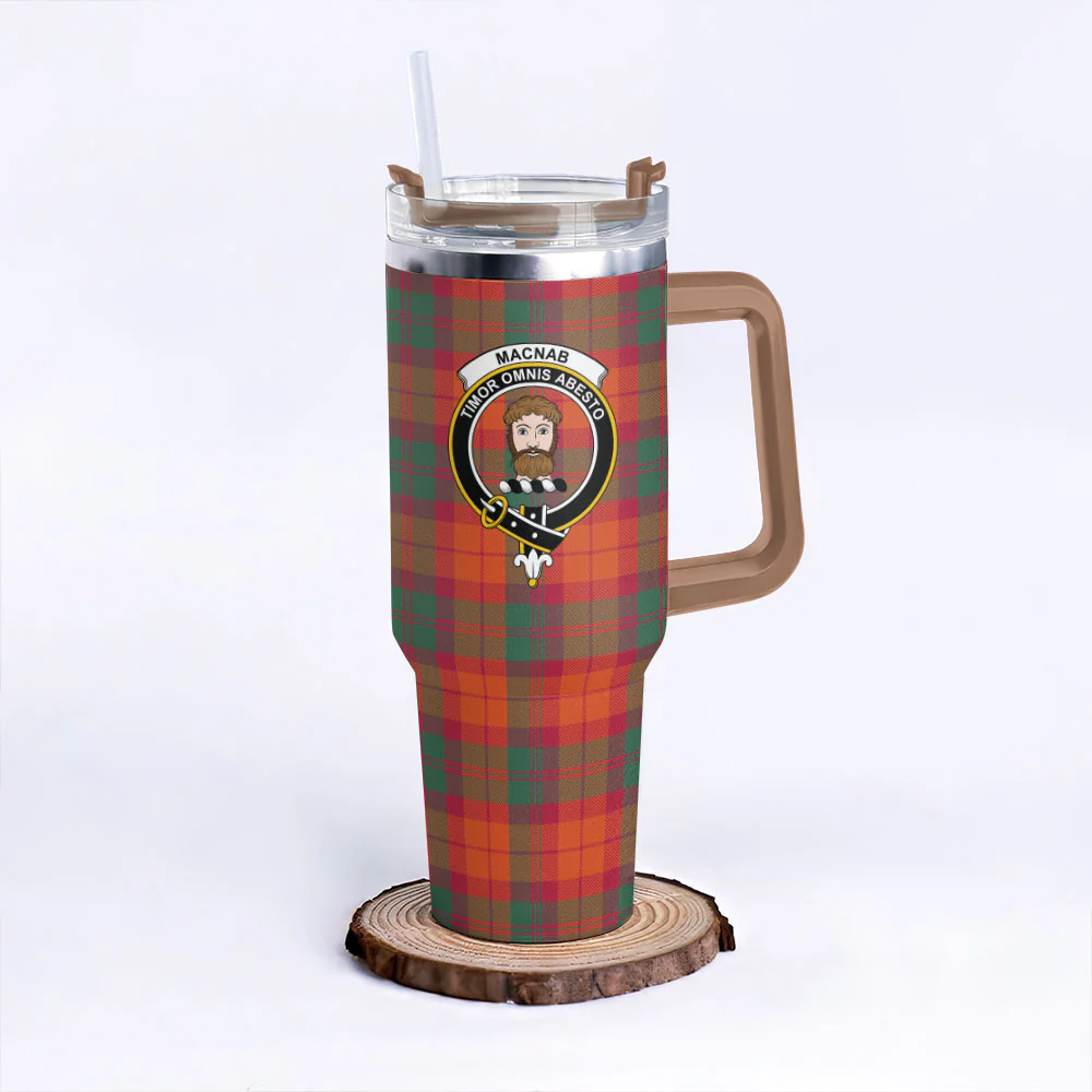 Scottish MacNab Ancient Clan Badge Tartan 40oz Tumbler - Image 9