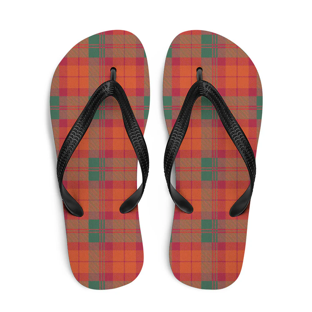 Scottish MacNab Ancient Clan Badge Tartan Flip Flops