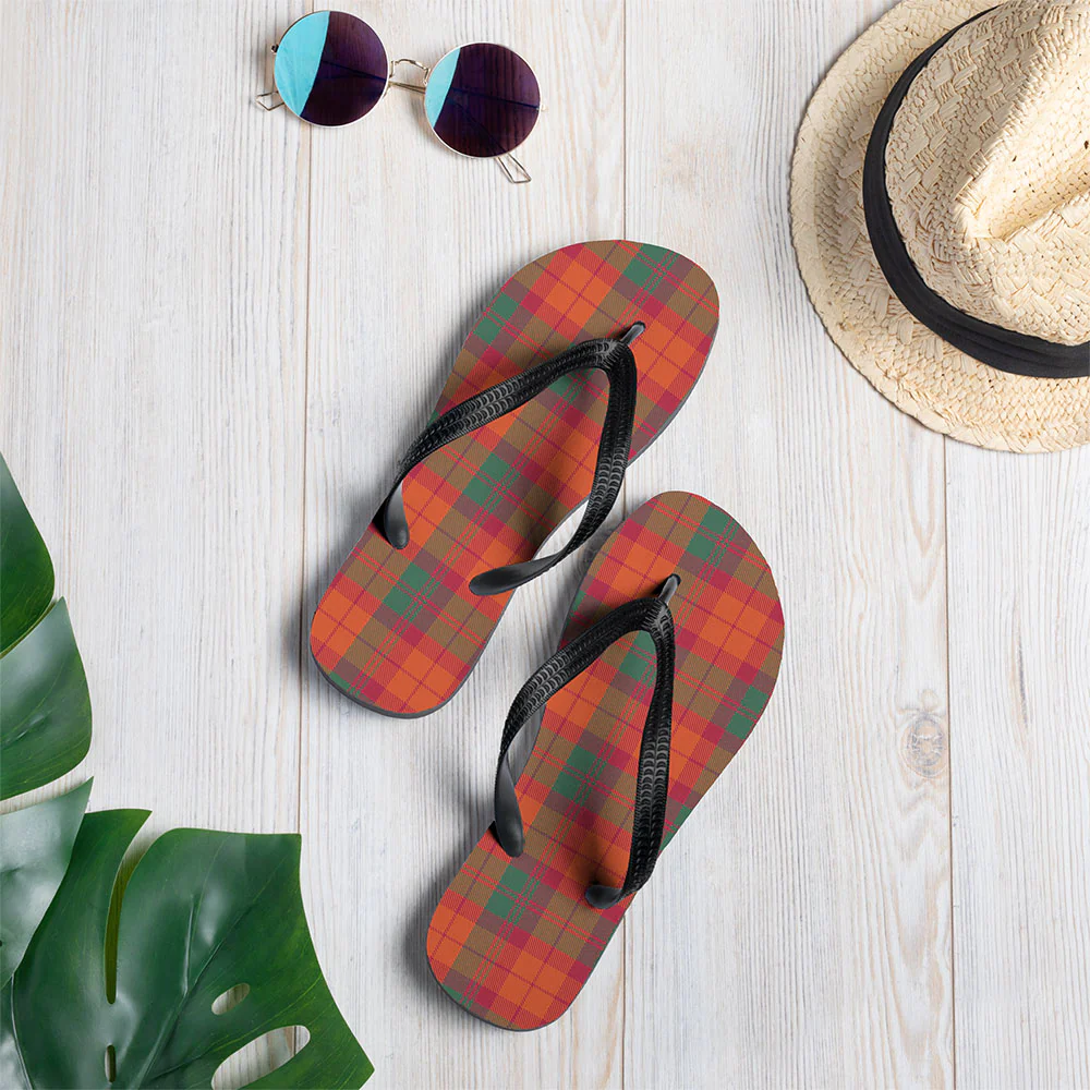 Scottish MacNab Ancient Clan Badge Tartan Flip Flops - Image 2