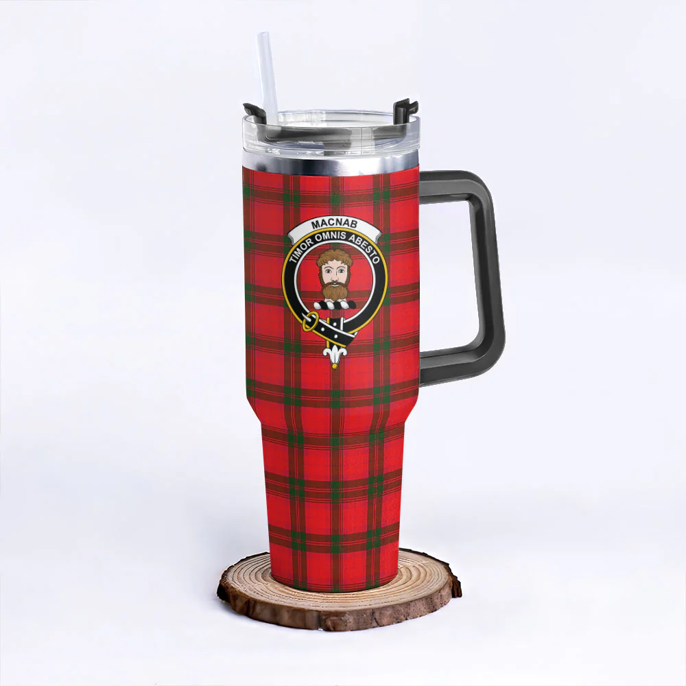 Scottish MacNab Modern Clan Badge Tartan 40oz Tumbler - Image 3