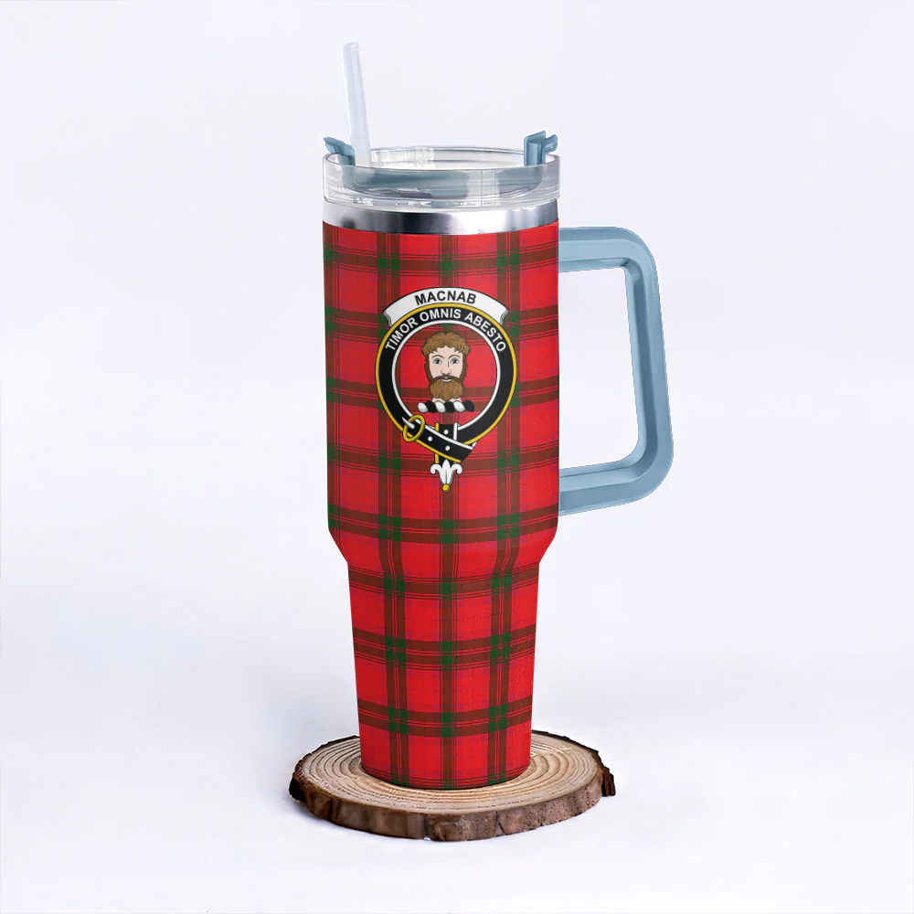 Scottish MacNab Modern Clan Badge Tartan 40oz Tumbler - Image 5