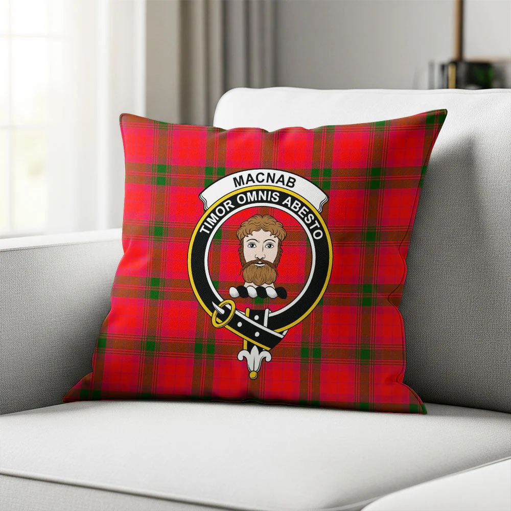 Scottish MacNab Modern Clan Badge Tartan Pillow Case - Image 2