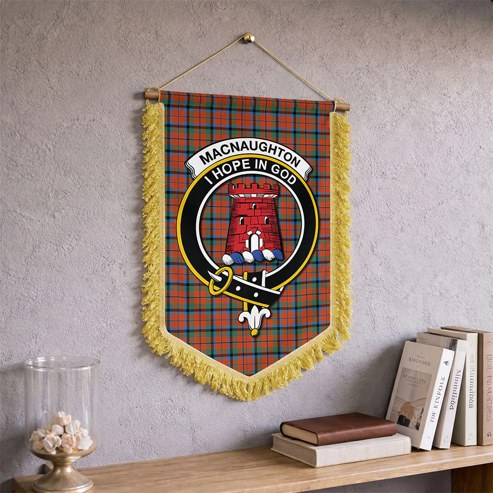Scottish MacNaughton Ancient Clan Badge Tartan Wall Hanging Banner - Image 2