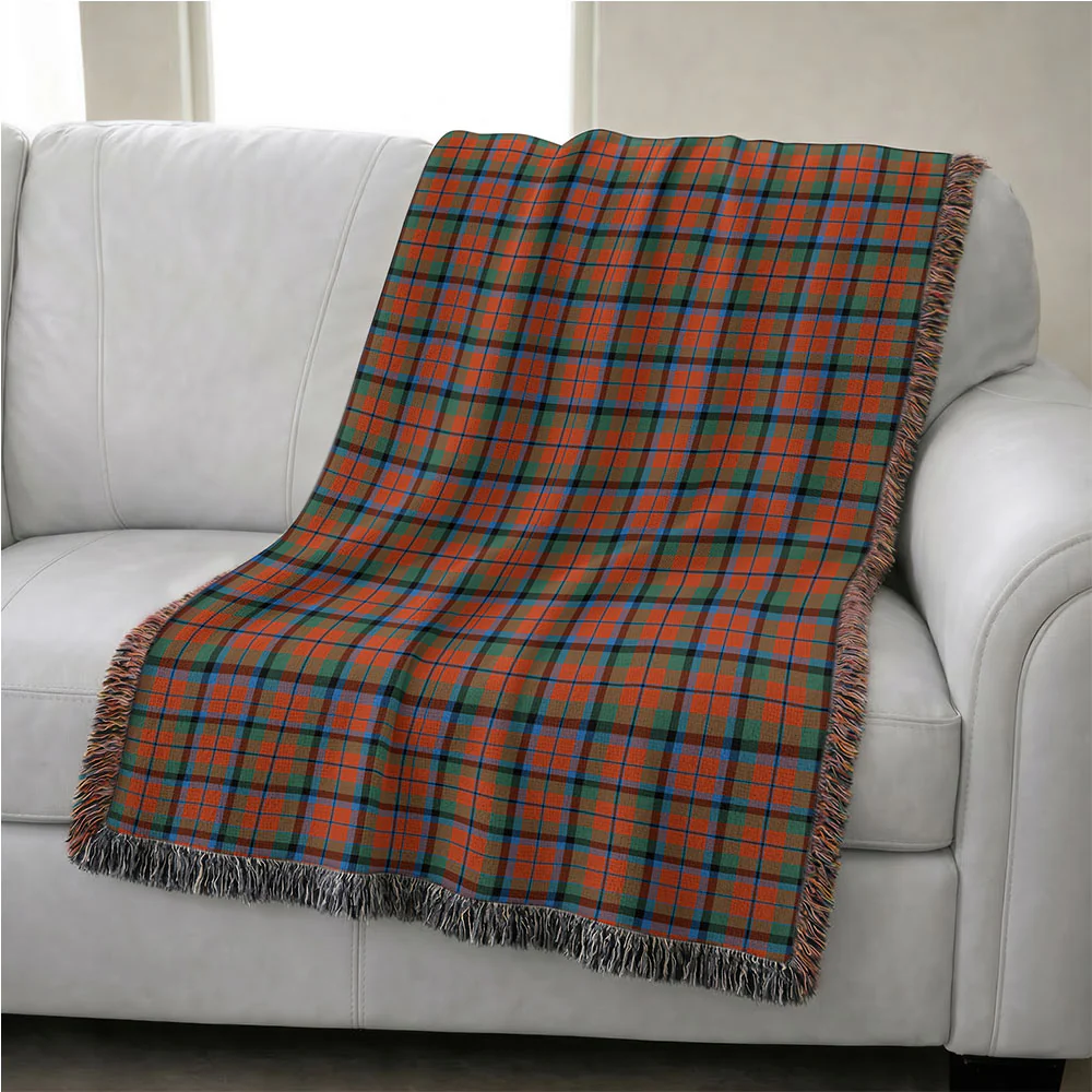 Scottish MacNaughton Ancient Clan Badge Tartan Woven Blanket - Image 4