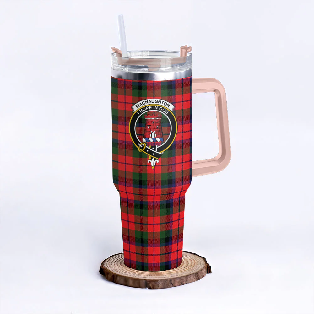 Scottish MacNaughton Modern Clan Badge Tartan 40oz Tumbler - Image 4