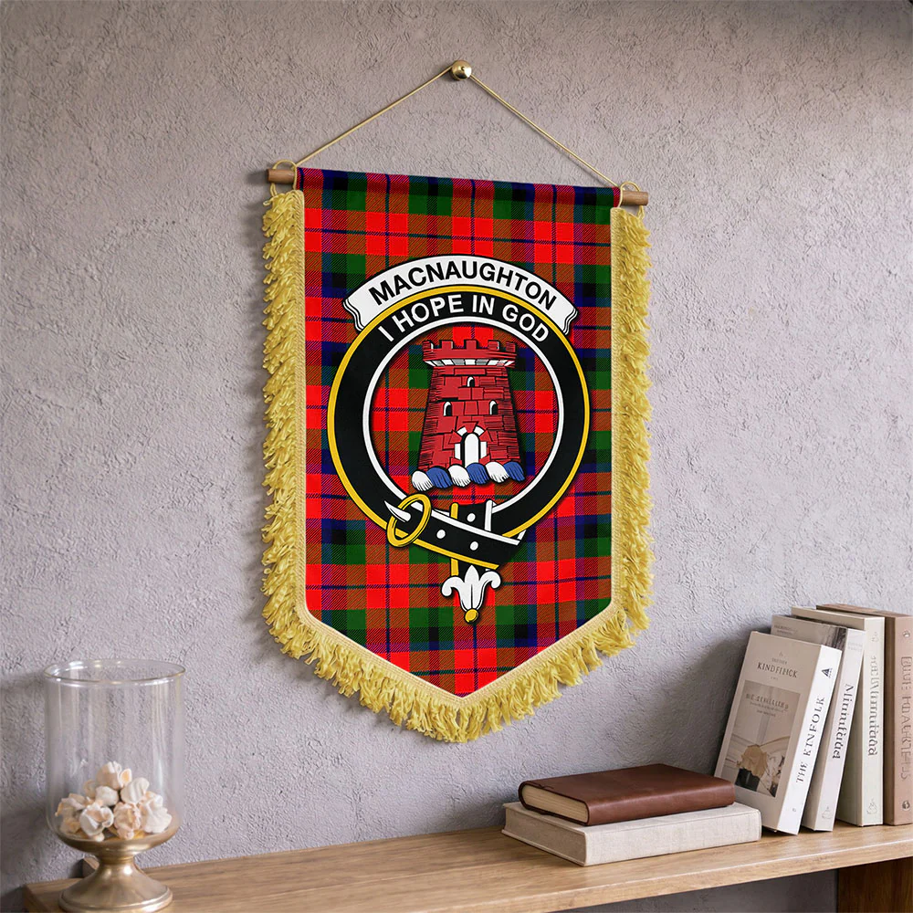 Scottish MacNaughton Modern Clan Badge Tartan Wall Hanging Banner - Image 2