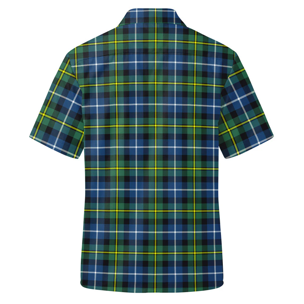 Scottish MacNeil of Barra Ancient Clan Badge Tartan Short Sleeve Work Shirt - Image 3