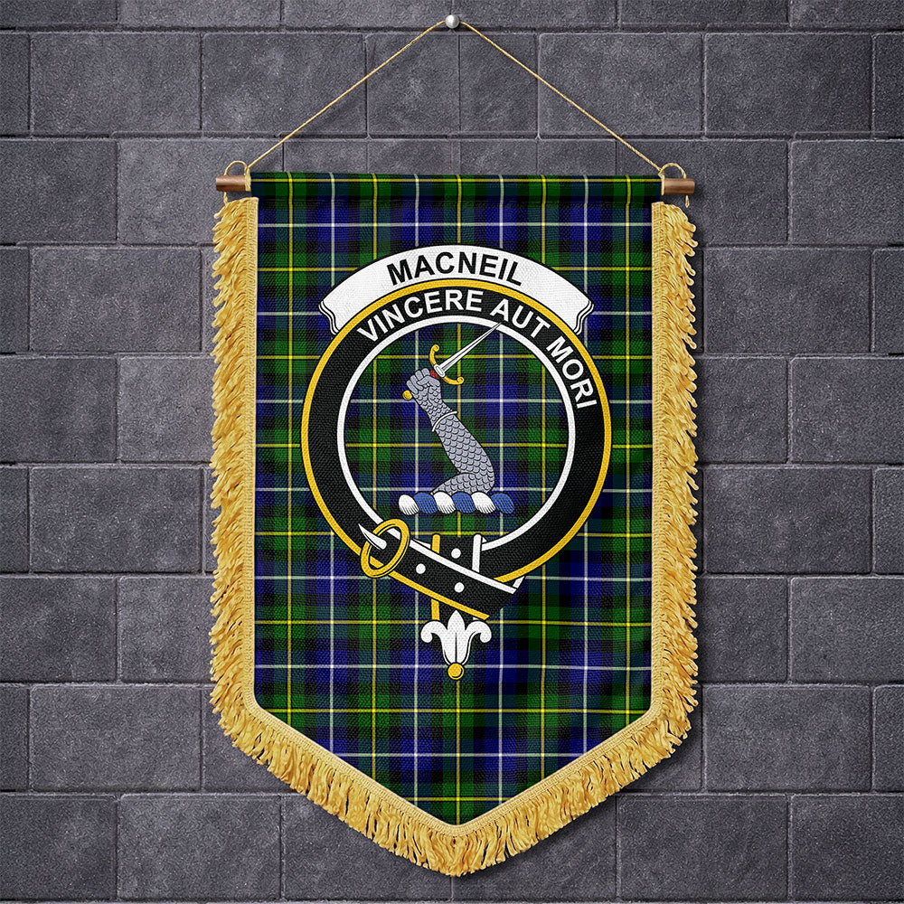 Scottish MacNeil of Barra Modern Clan Badge Tartan Wall Hanging Banner