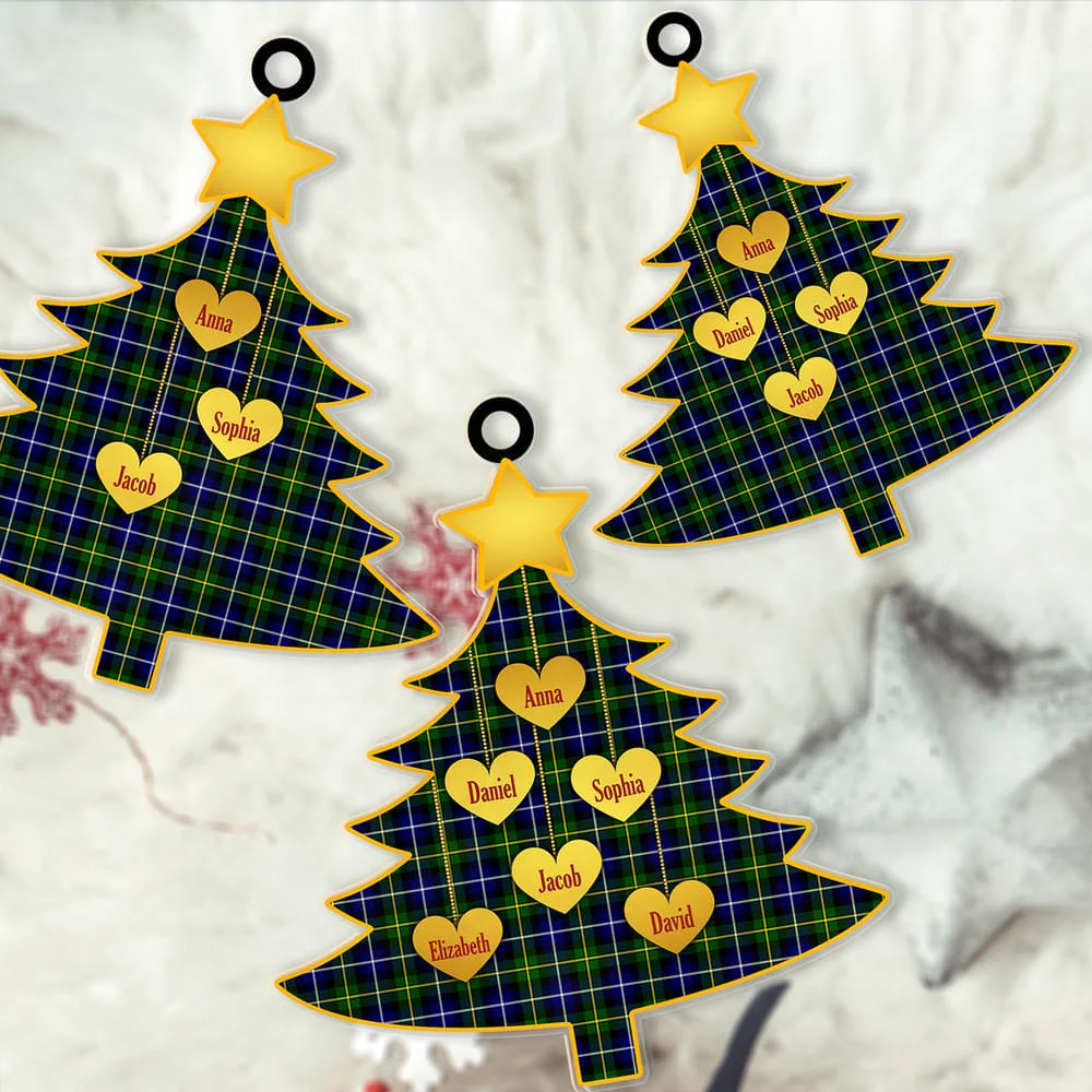 Scottish MacNeil of Barra Modern Tartan Ornament Custom Family Christmas Tree - Image 2
