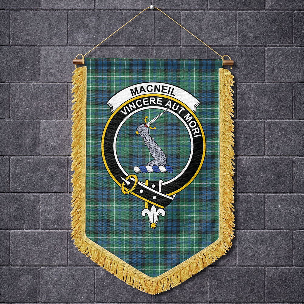 Scottish MacNeill of Colonsay Ancient Clan Badge Tartan Wall Hanging Banner