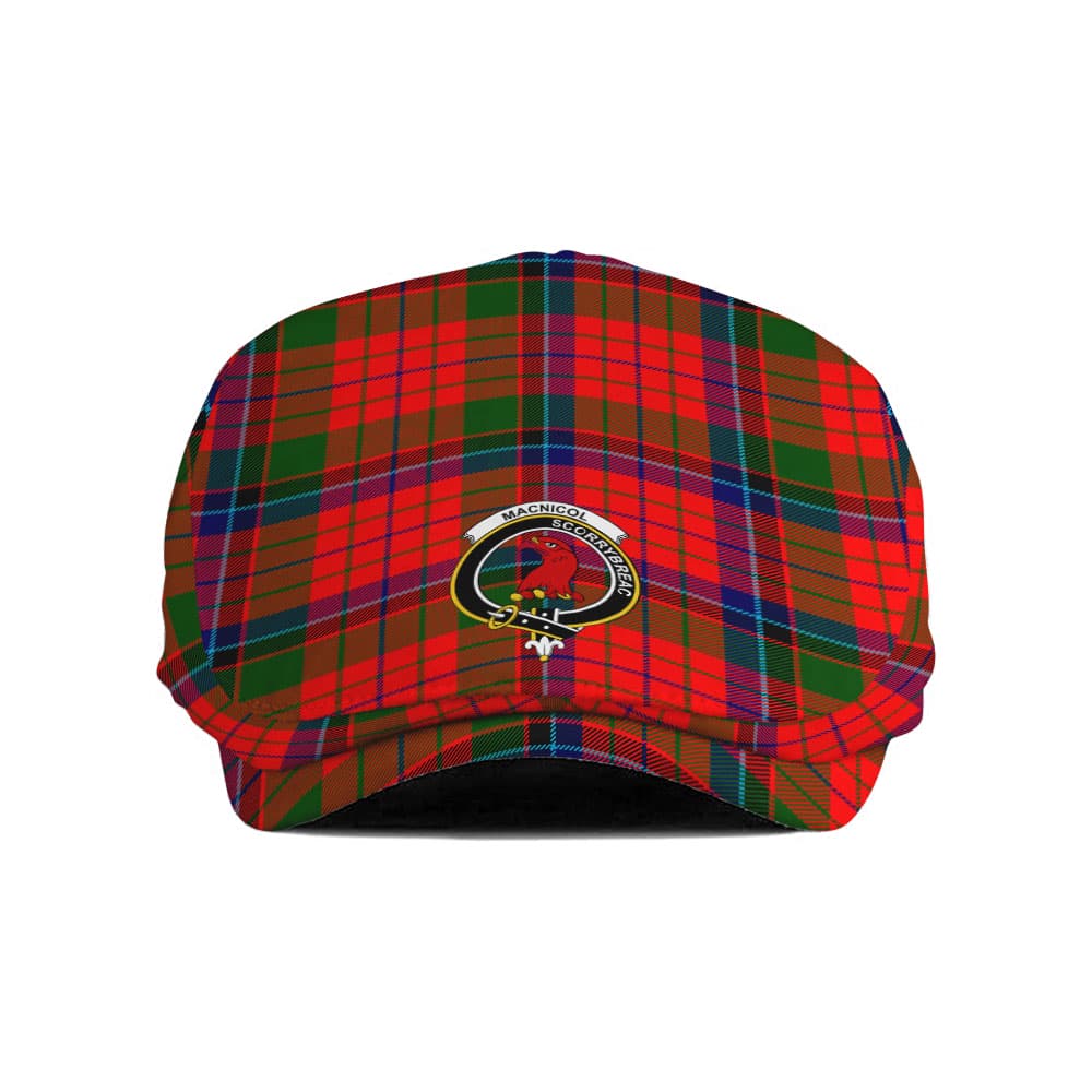 Scottish MacNicol (of Scorrybreac) Clan Badge Tartan Flat Cap