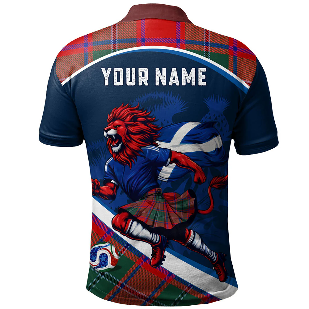 Scottish MacPhail Clan Badge Tartan Polo Shirt Scotland Lion Brave Highland Spirit - Image 2