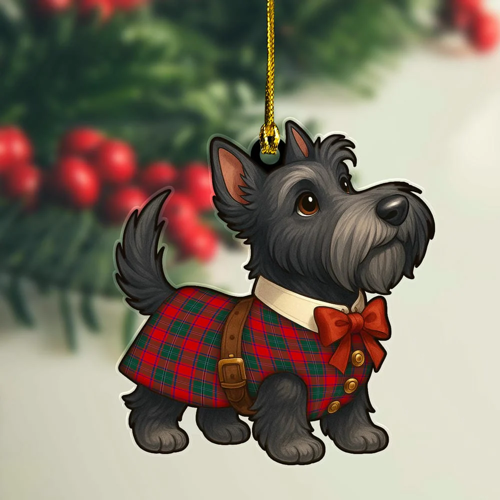 Scottish MacPhail Tartan Ornament Scottie Dog