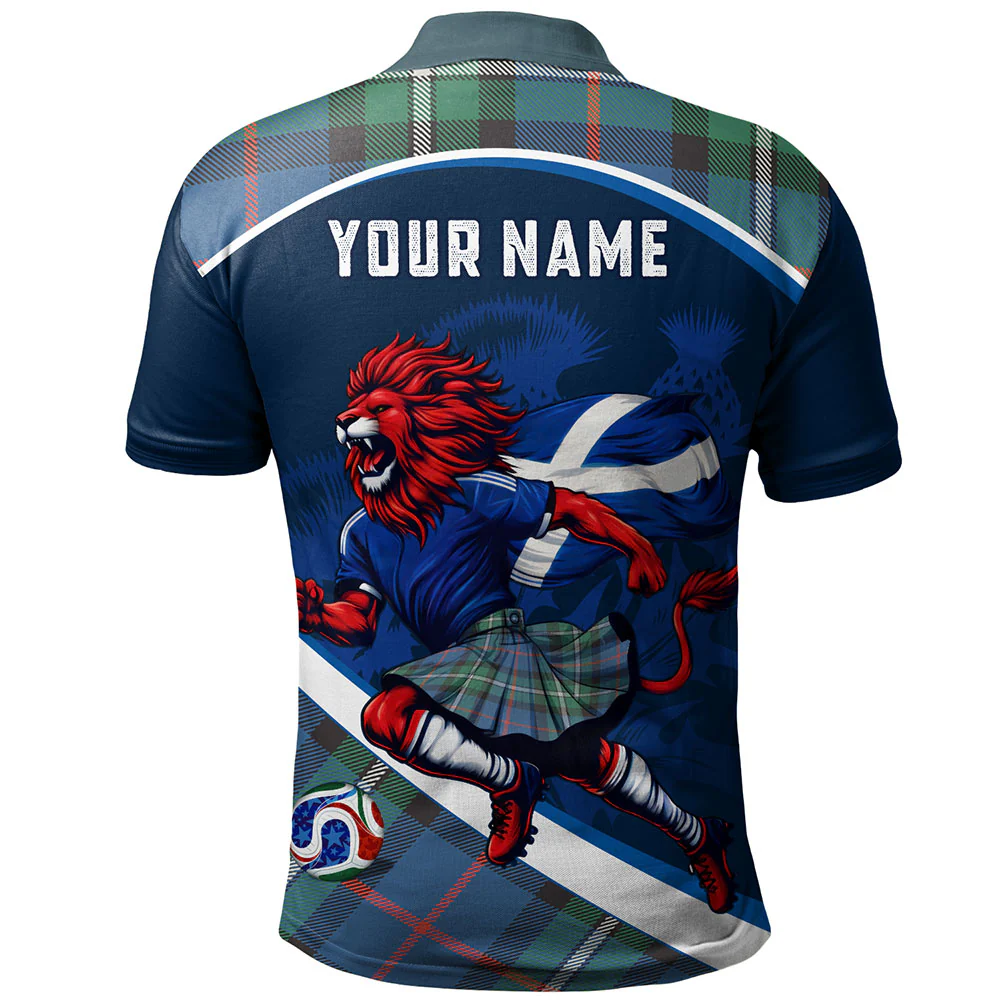 Scottish MacPhail Hunting Ancient Clan Badge Tartan Polo Shirt Scotland Lion Brave Highland Spirit - Image 2