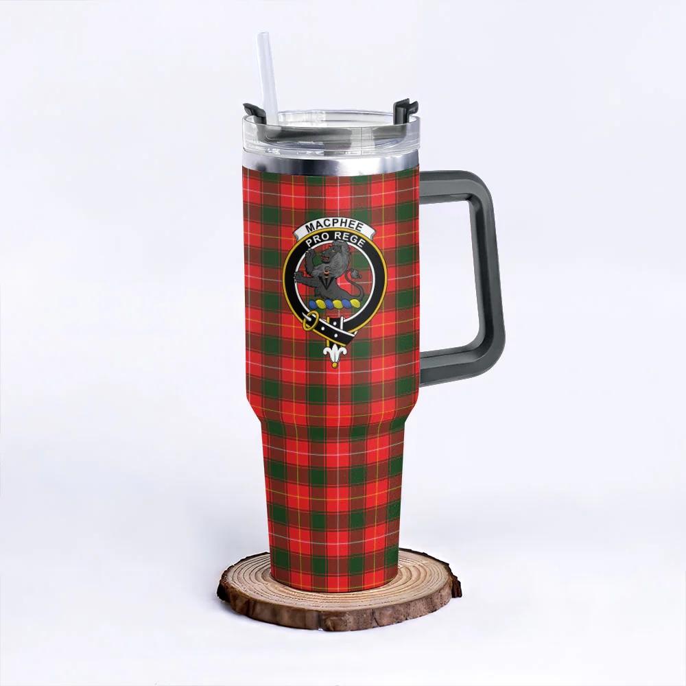 Scottish MacPhee Modern Clan Badge Tartan 40oz Tumbler - Image 6