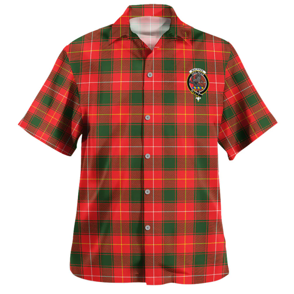 Scottish MacPhee Modern Clan Badge Tartan Hawaiian Shirt - Image 2