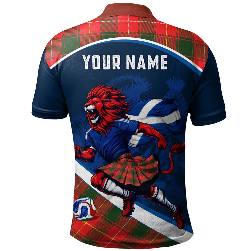 Scottish MacPhee Modern Clan Badge Tartan Polo Shirt Scotland Lion Brave Highland Spirit - Image 2