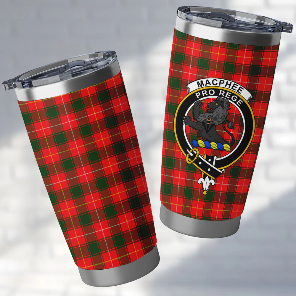 Scottish MacPhee Modern Clan Badge Tartan Tumbler