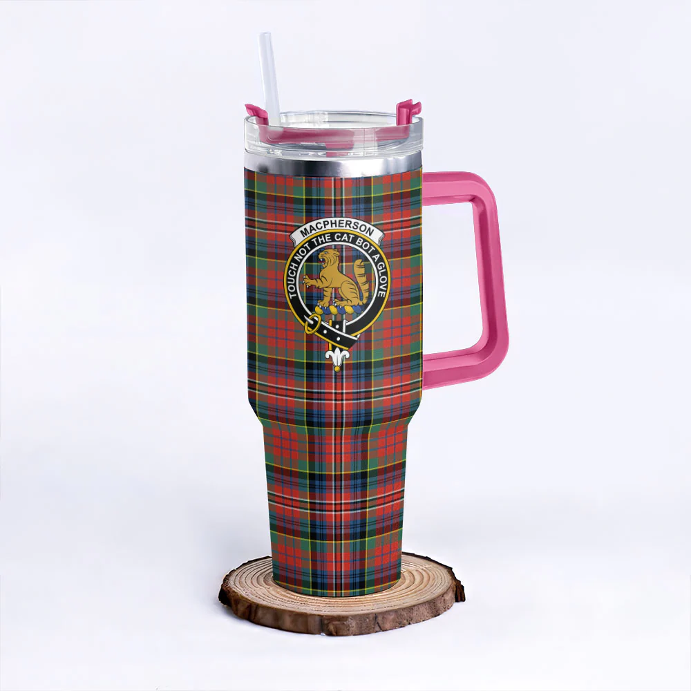 Scottish MacPherson Ancient Clan Badge Tartan 40oz Tumbler - Image 7
