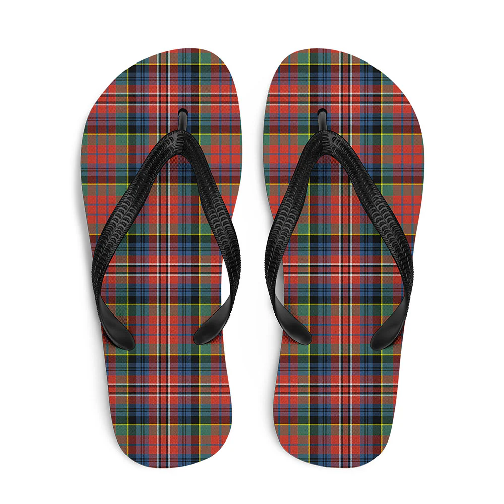Scottish MacPherson Ancient Clan Badge Tartan Flip Flops