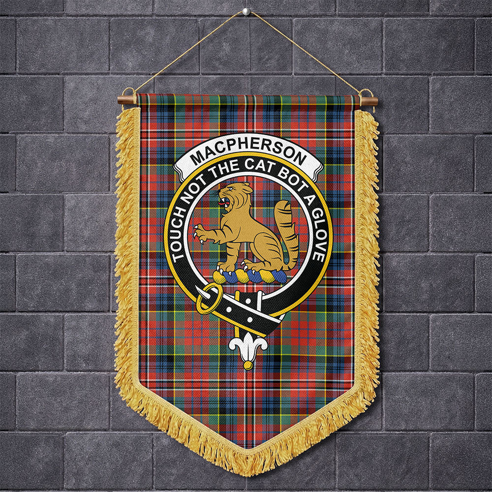 Scottish MacPherson Ancient Clan Badge Tartan Wall Hanging Banner