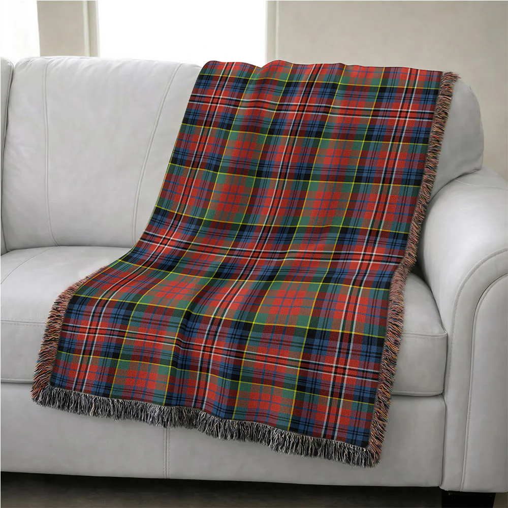 Scottish MacPherson Ancient Clan Badge Tartan Woven Blanket - Image 4