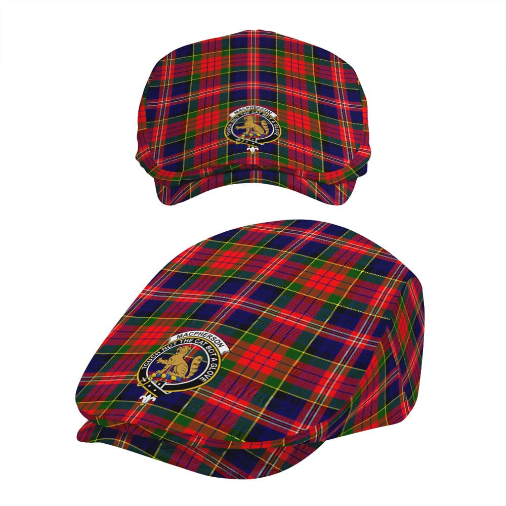 Scottish MacPherson Clan Badge Tartan Flat Cap - Image 5