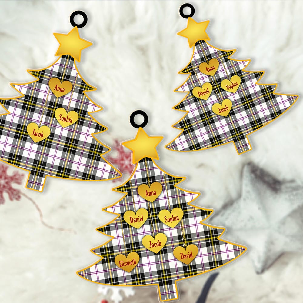 Scottish MacPherson Dress Modern Tartan Ornament Custom Family Christmas Tree - Image 2