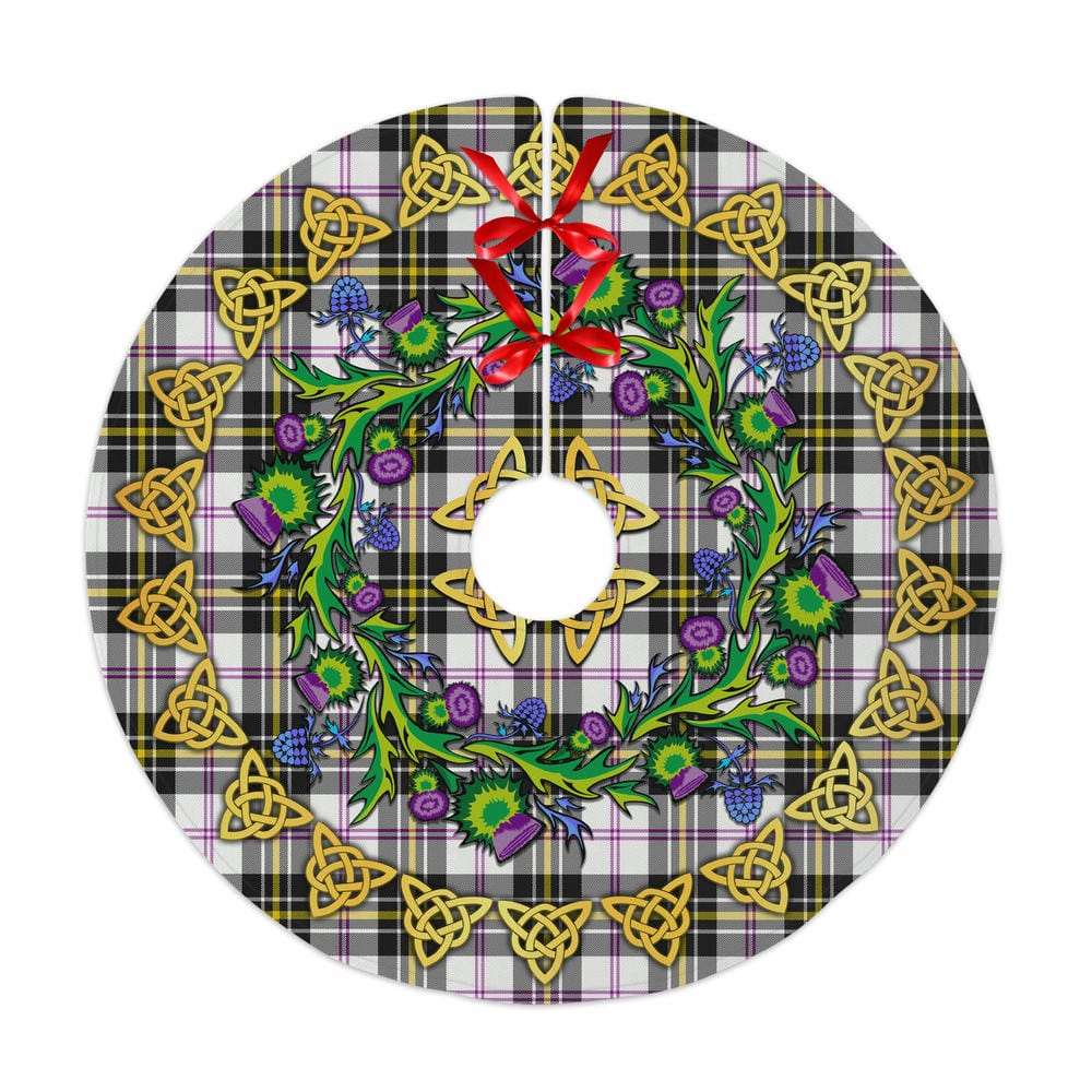 Scottish MacPherson Dress Modern Tartan Thistle Celtic Knot Christmas Tree Skirt