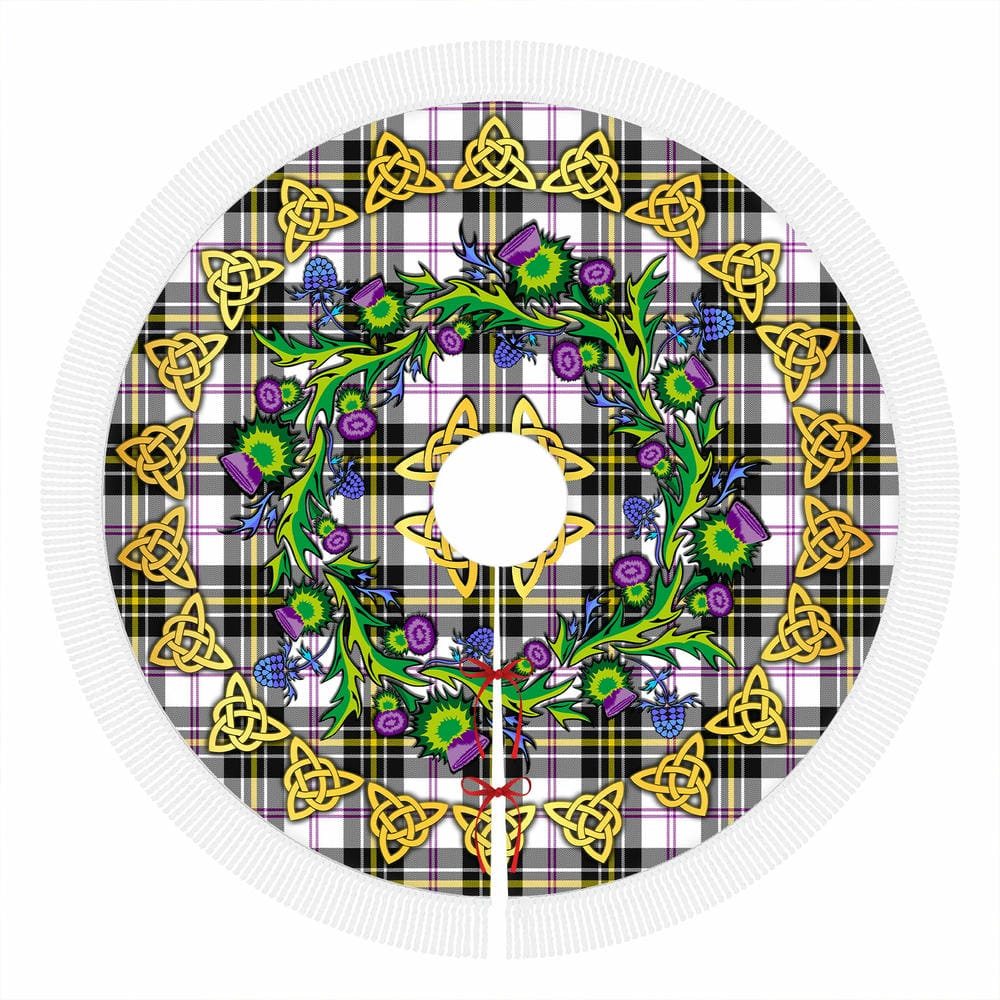 Scottish MacPherson Dress Modern Tartan Thistle Celtic Knot Christmas Tree Skirt - Image 4