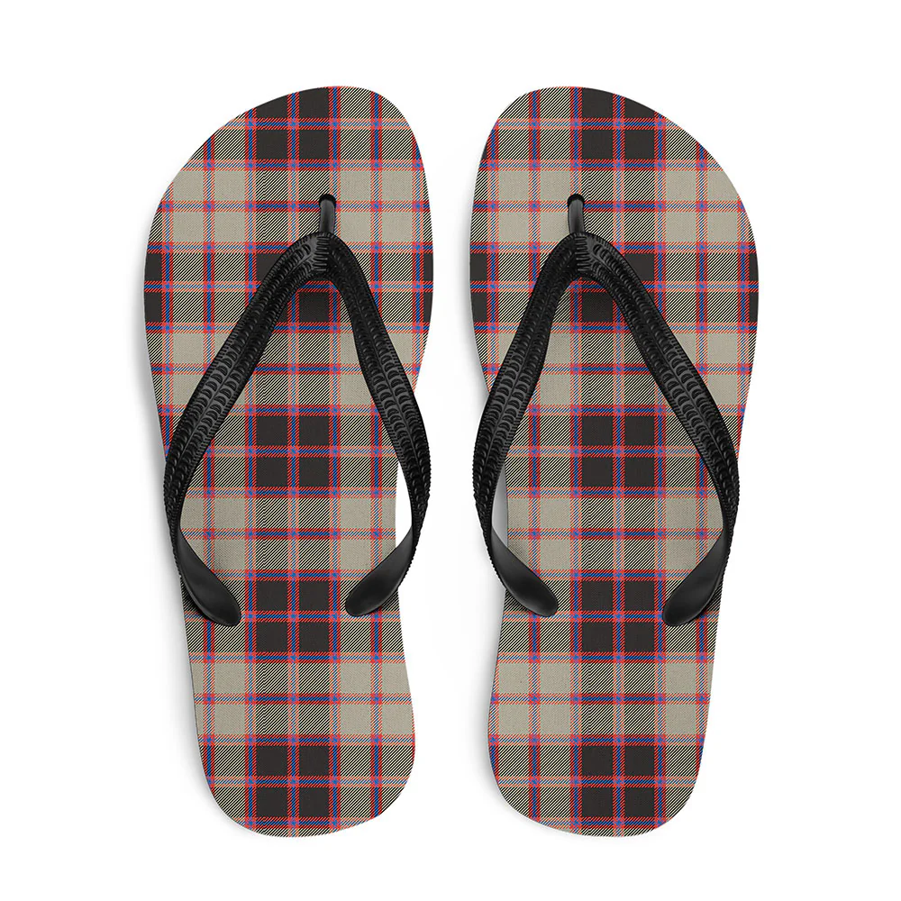 Scottish MacPherson Hunting Ancient Clan Badge Tartan Flip Flops