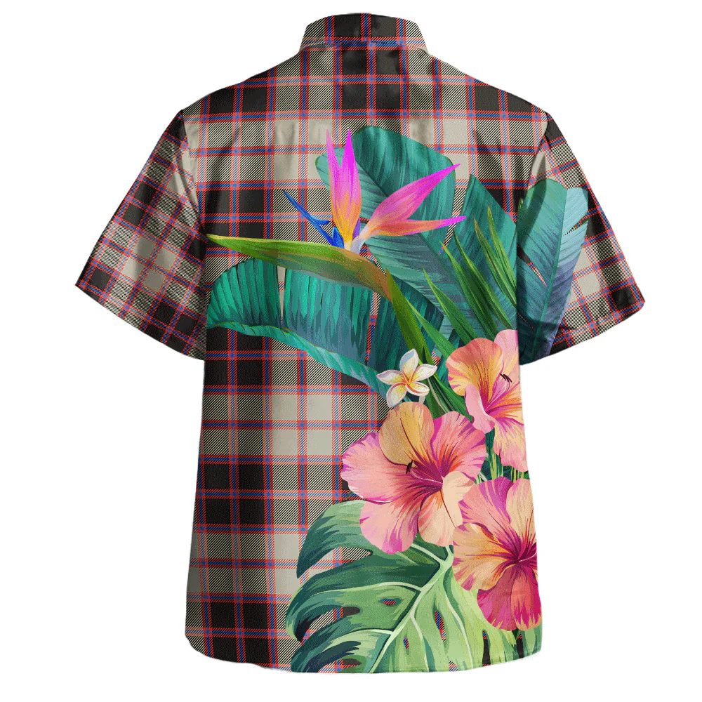 Scottish MacPherson Hunting Ancient Clan Badge Tartan Hawaiian Shirt Bouquet Tropical Style - Image 4