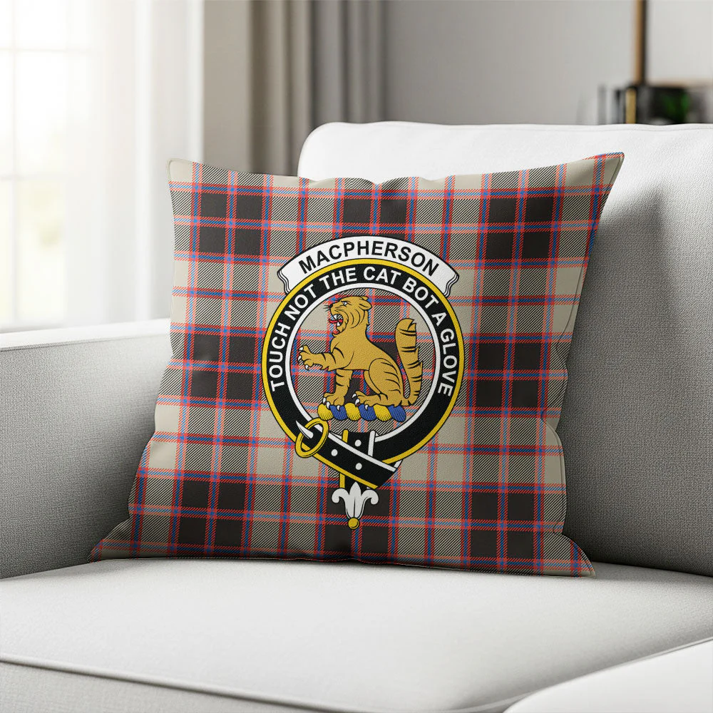 Scottish MacPherson Hunting Ancient Clan Badge Tartan Pillow Case - Image 2
