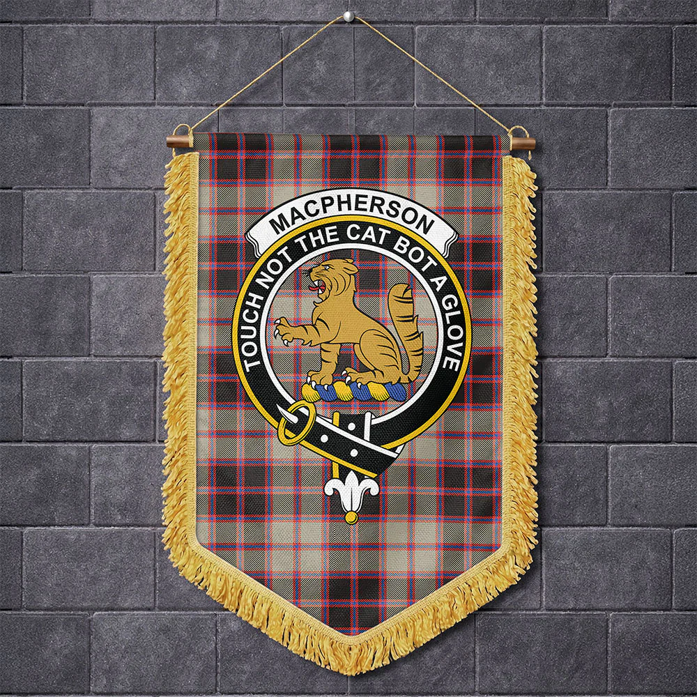 Scottish MacPherson Hunting Ancient Clan Badge Tartan Wall Hanging Banner