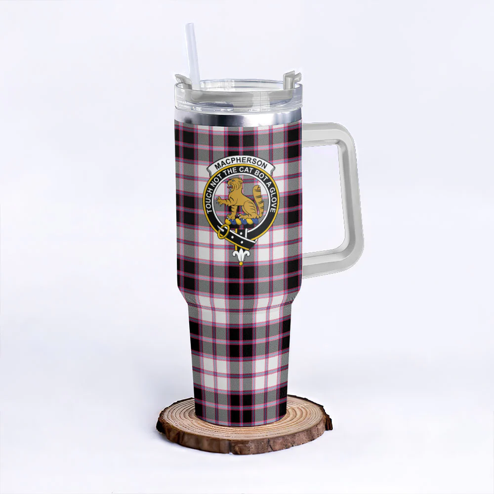 Scottish MacPherson Hunting Modern Clan Badge Tartan 40oz Tumbler