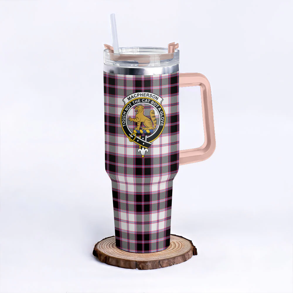 Scottish MacPherson Hunting Modern Clan Badge Tartan 40oz Tumbler - Image 4