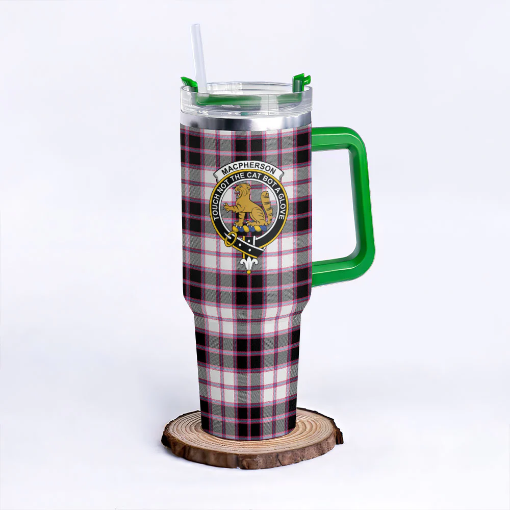 Scottish MacPherson Hunting Modern Clan Badge Tartan 40oz Tumbler - Image 8