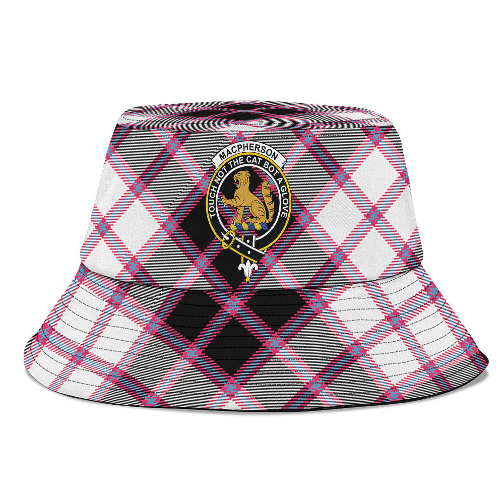 Scottish MacPherson Hunting Modern Clan Badge Tartan Bucket Hat - Image 2