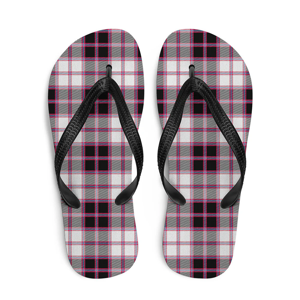 Scottish MacPherson Hunting Modern Clan Badge Tartan Flip Flops