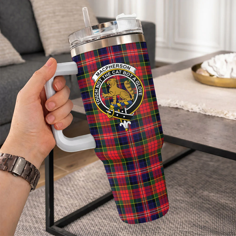 Scottish MacPherson Modern Clan Badge Tartan 40oz Tumbler - Image 10