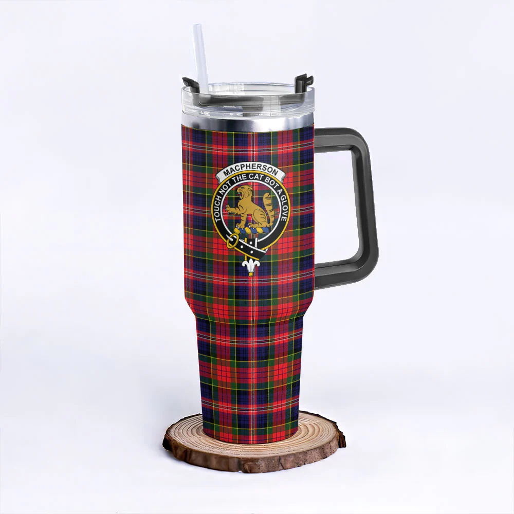 Scottish MacPherson Modern Clan Badge Tartan 40oz Tumbler - Image 3