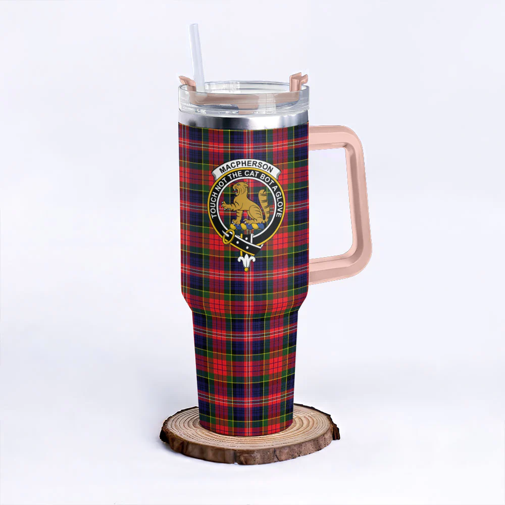 Scottish MacPherson Modern Clan Badge Tartan 40oz Tumbler - Image 4
