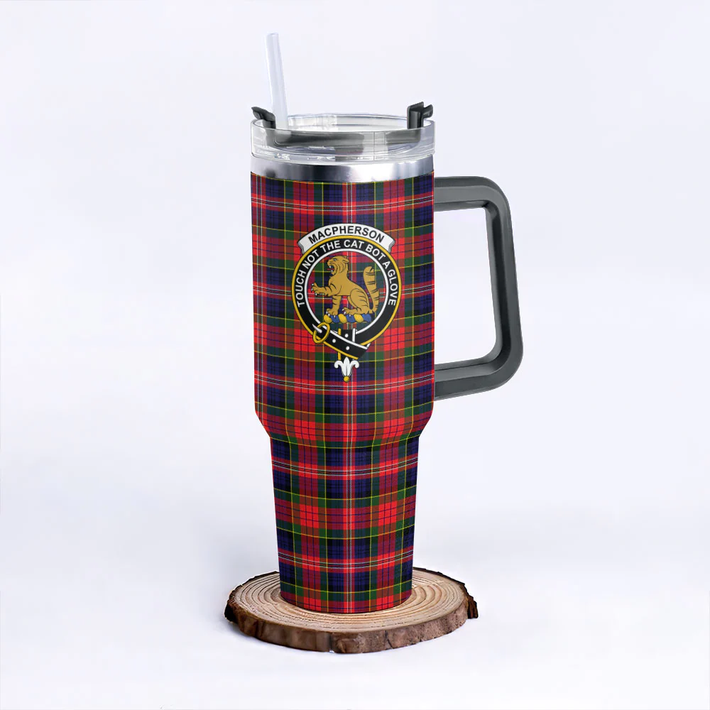 Scottish MacPherson Modern Clan Badge Tartan 40oz Tumbler - Image 6