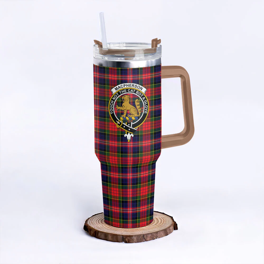 Scottish MacPherson Modern Clan Badge Tartan 40oz Tumbler - Image 9