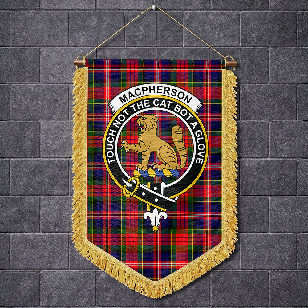 Scottish MacPherson Modern Clan Badge Tartan Wall Hanging Banner
