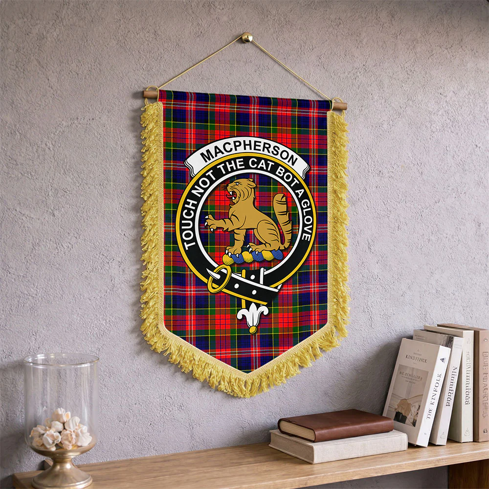 Scottish MacPherson Modern Clan Badge Tartan Wall Hanging Banner - Image 2