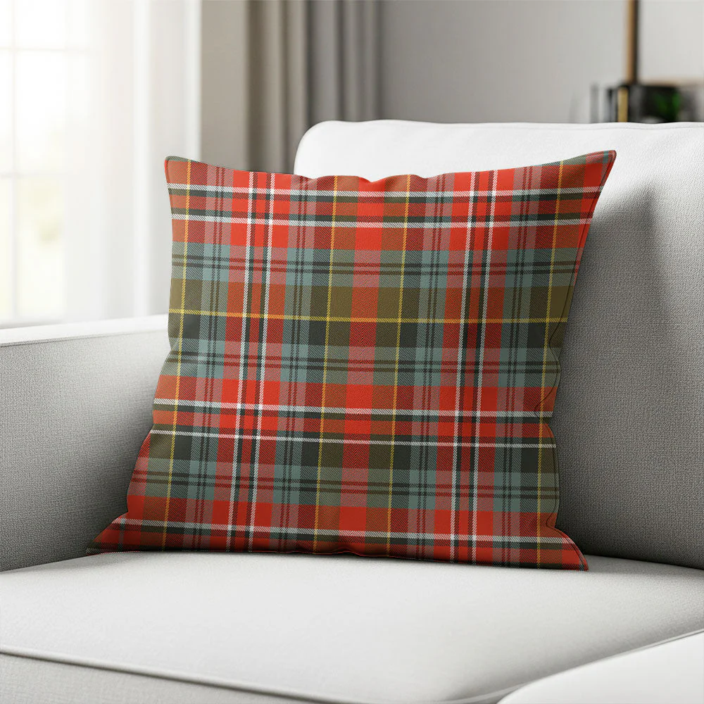 Scottish MacPherson Weathered Clan Badge Tartan Pillow Case