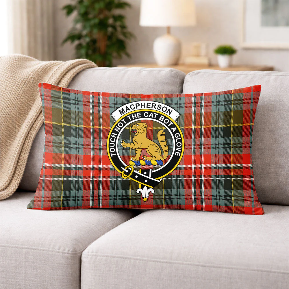 Scottish MacPherson Weathered Clan Badge Tartan Pillow Case - Image 3