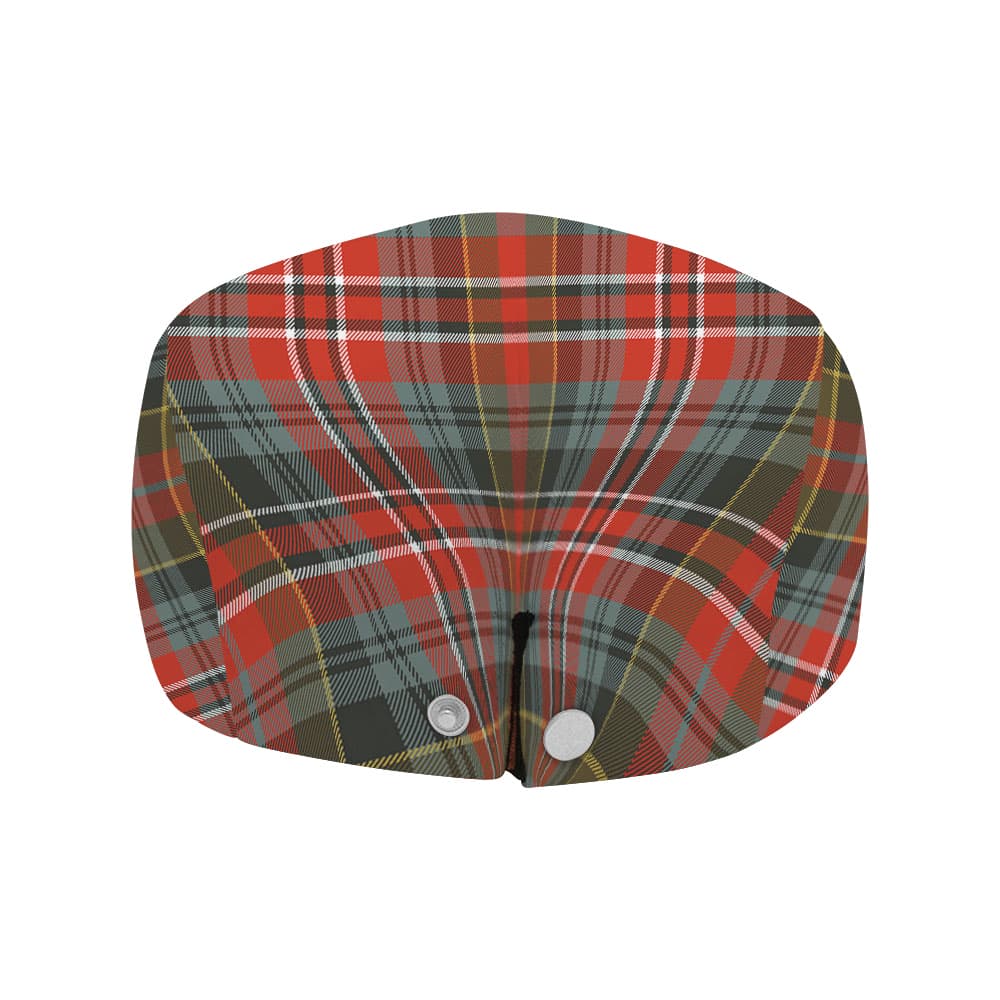 Scottish MacPherson Weathered Tartan Flat Cap - Image 4